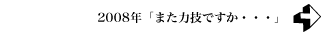 2008年 「また力技ですか・・・」